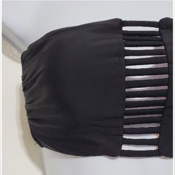 Xhilartion Swimwear Bikini Bandeau Top Womens Small Petite Black Bathing Suit - Picture 5 of 16